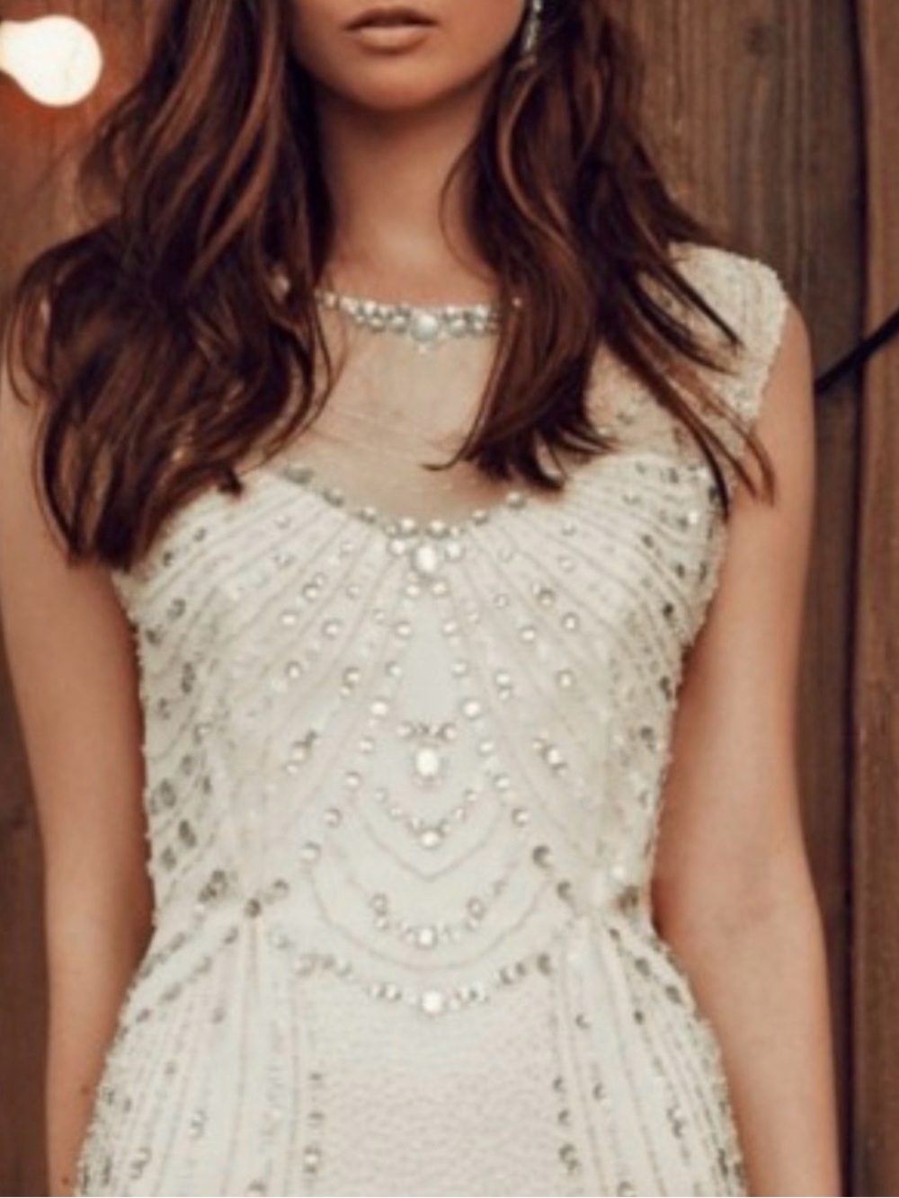 Jenny Packham Ivory Beaded Cap-Sleeve Bridal Gown